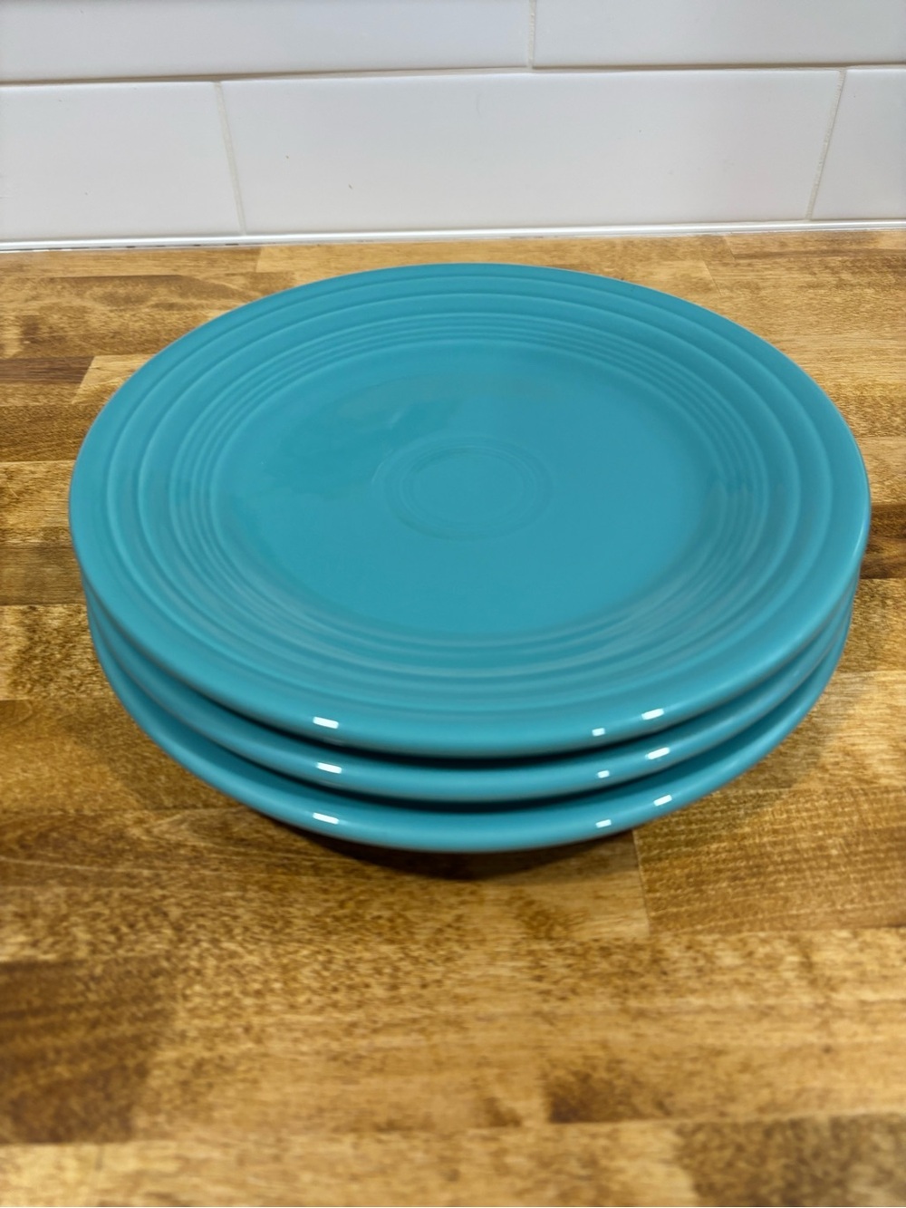Fiestaware Turquoise Dinner Plate Set of 4